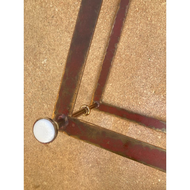 Gold Hollywood Regency Modern Antiqued Metal and Thick Smoked Square Glass End Table For Sale - Image 8 of 8