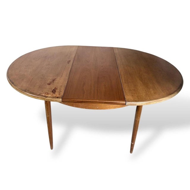 Wood Vintage Round Extending Dining Table in Teak from G-Plan For Sale - Image 7 of 12