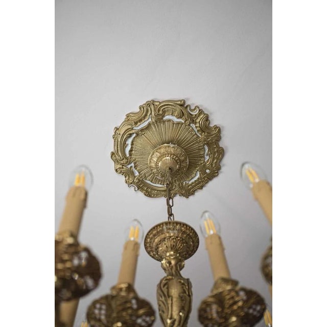 2000 - 2009 Rococo Style 8-Armed Chandelier For Sale - Image 5 of 11