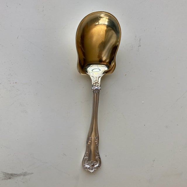 Antique Gorham Silver Plated With Gold Finish Sugar Spoon For Sale - Image 9 of 9
