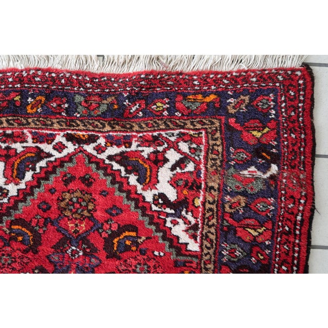 1970s, Handmade Vintage Persian Hamadan Rug 3.3' X 4.6' For Sale - Image 13 of 14