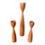 Vintage Danish Modern Sculptural Teak Candle Holders – Set of 3 For Sale