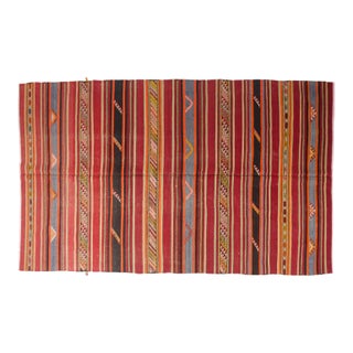 Mid 20th Century Traditional Striped Kilim For Sale
