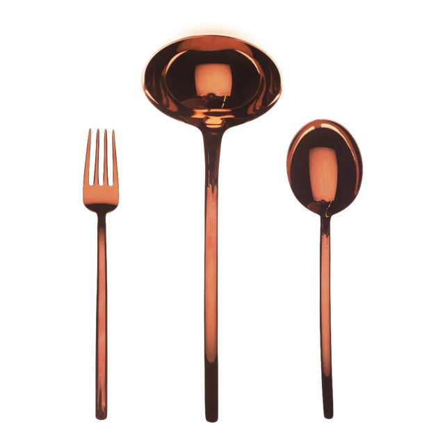 Mepra Due 3-Piece Serving Set, Bronze For Sale