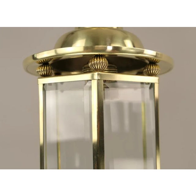 Art Deco Lantern with Cut Lead Crystal, France, 1925 For Sale - Image 3 of 10
