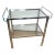 Vintage Mid-Century Glass and Chrome Bar Cart For Sale