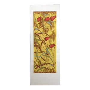 1980s Marcia Mancheski "Leaning Blossoms" Hand Signed Color Serigraph Fine Art Print
