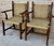 Set of 20th Spanish Walnut Armchairs with Backs and Caned Seats, 1940 For Sale - Image 16 of 18