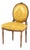 Louis XVI Style Yellow Silk Damask Upholstered Walnut Side Chair For Sale