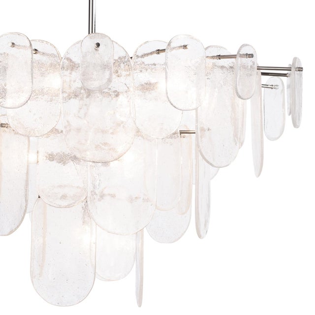 2020s Regina Andrew Echo Glass Chandelier, Polished Nickel For Sale - Image 5 of 7
