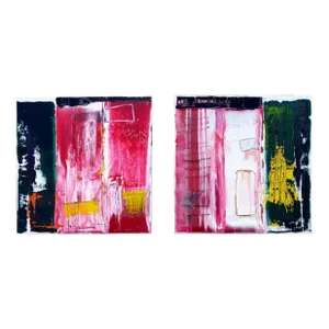 One-of-a-Kind Abstract Oil Paintings - Diptych / Cy Twombly / Robert Motherwell