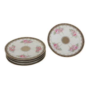 Moschendorf Bavaria Porcelain 5 Pc Set Bread Butter Dessert Serving Plates 4500b