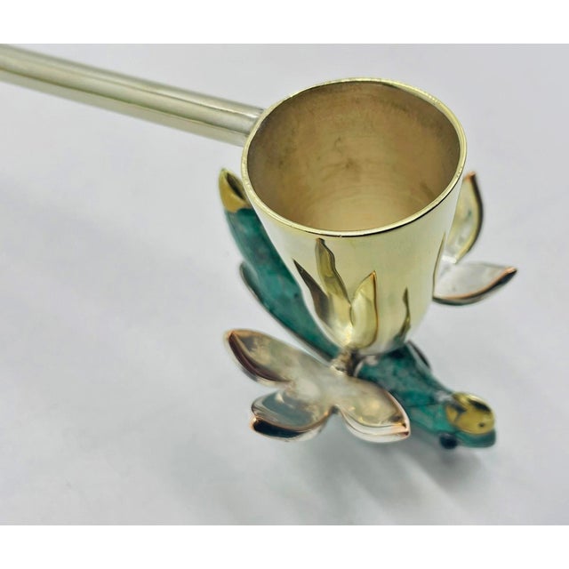 1980s Emilia Castillo Parrot Candle Snuffer With Malachite Inlay, Taxco Mexican Modern For Sale - Image 15 of 17