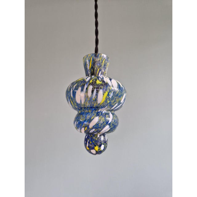 Vintage Blown Glass Pendant Lights, 1950s, Set of 2 For Sale - Image 17 of 18