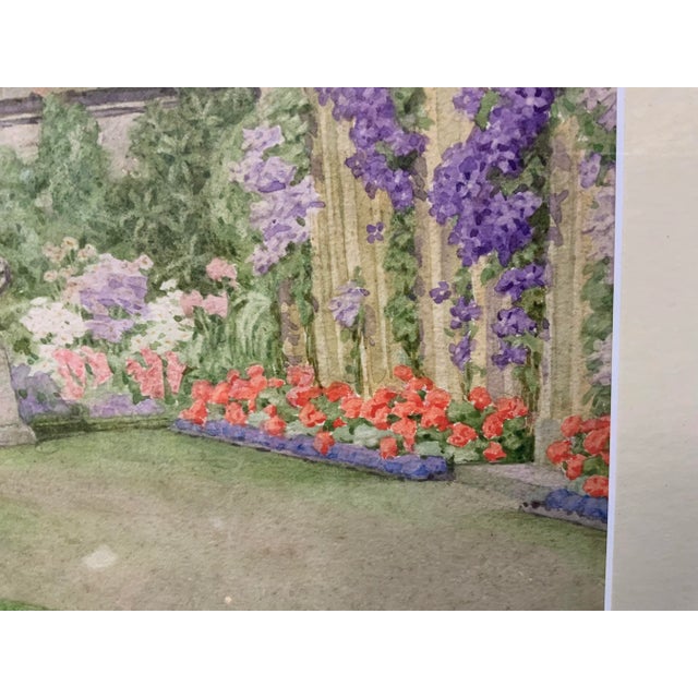 Paper “English Garden” Watercolor by Frances Drummond For Sale - Image 7 of 12