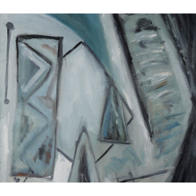 Postmodern "Machinations of the Mind No. 3" - Abstract Surrealist Landscape in Oil by Loreen Hewitt-Hackett For Sale - Image 3 of 11