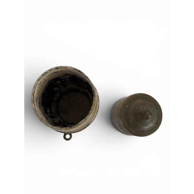 Antique Thai Bronze Lime Box For Sale - Image 4 of 5