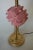 Mid Century Brass Spindel Table Lamp W/ Ceramic Flower Accent For Sale In Los Angeles - Image 6 of 10