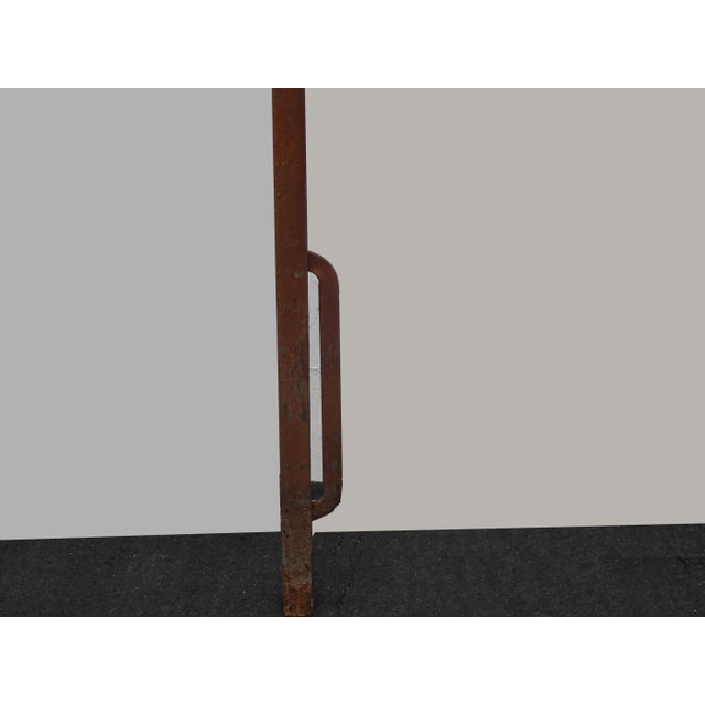 Vintage French Country Double Peacock Style Metal King Headboard Bronze Colored For Sale In Los Angeles - Image 6 of 11