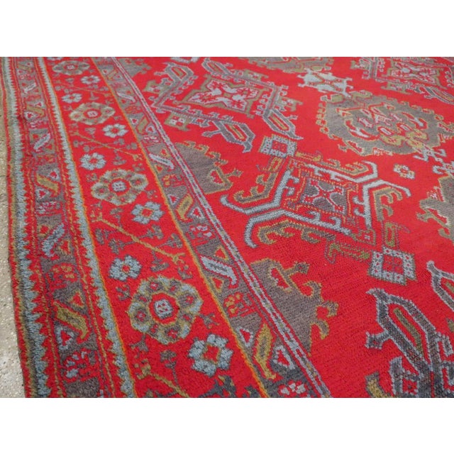 Tribal Galerie Shabab Collection Early 20th Century Turkish Oushak Room Size Carpet For Sale - Image 3 of 7