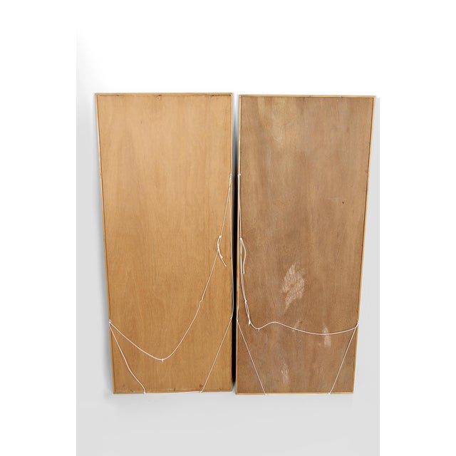 French Artist, Peasants, 1970, Woodcut Prints, Set of 2 For Sale - Image 12 of 13