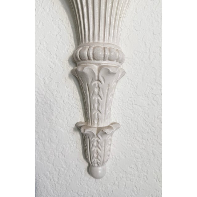 Serge Roche Pair of Early 20th Century Art Deco Era Plaster Wall Pockets in the Style of Serge Roche For Sale - Image 4 of 10