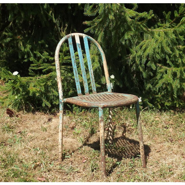Modern Iron Chair by Robert Mallet-Stevens for Tubor, 1920s For Sale - Image 3 of 11