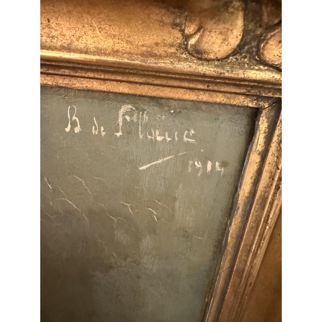 Portrait of the Countess of Longueval, 1890s-1910s, Oil on Canvas For Sale - Image 3 of 6