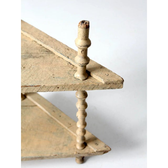 Antique Victorian Spool Folk Art Stand For Sale - Image 9 of 11