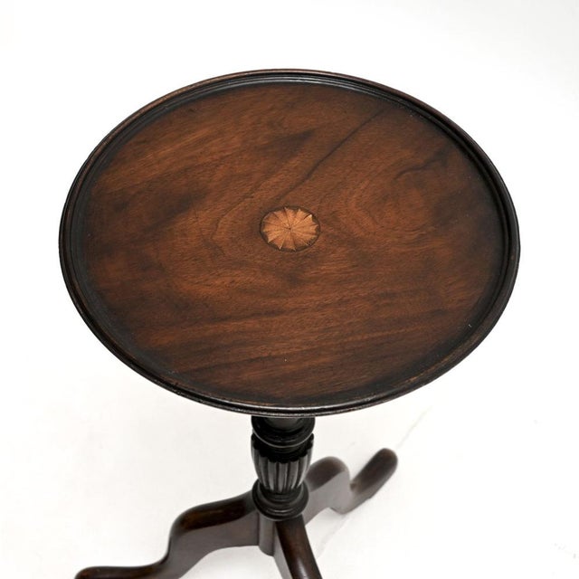 Antique Inlaid Georgian Style Wine Table, 1930s For Sale - Image 4 of 6