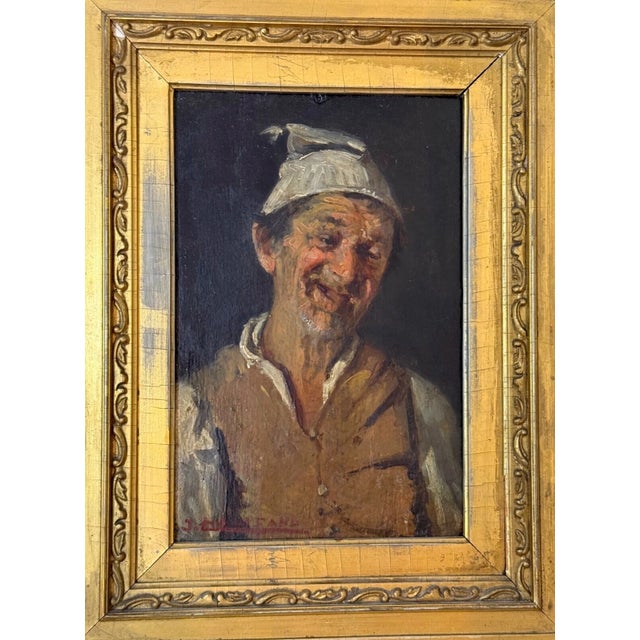 Antique 19th Century Original John Edmund Califano Oil Painting Man Portrait For Sale - Image 4 of 12