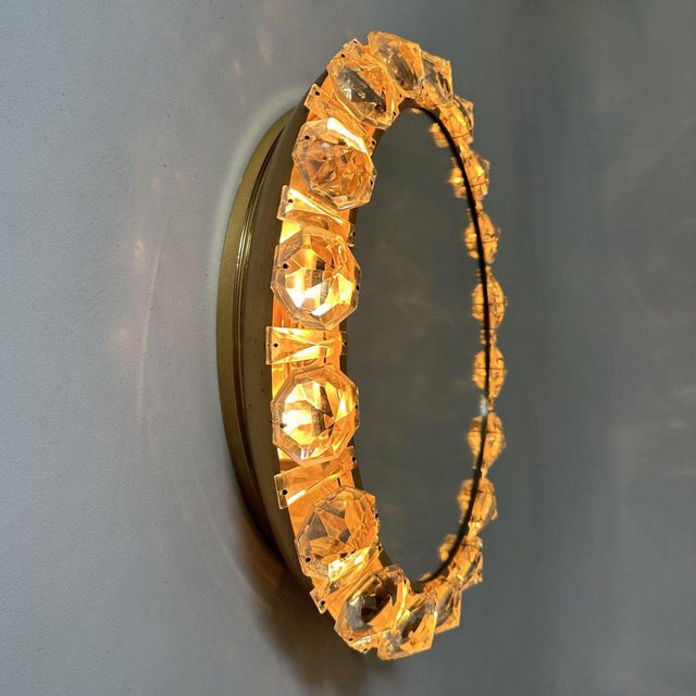 Gold Illuminated Mirror Model No. 3648 by E. Bakalowits & Söhne, Austria, 1950s For Sale - Image 8 of 18