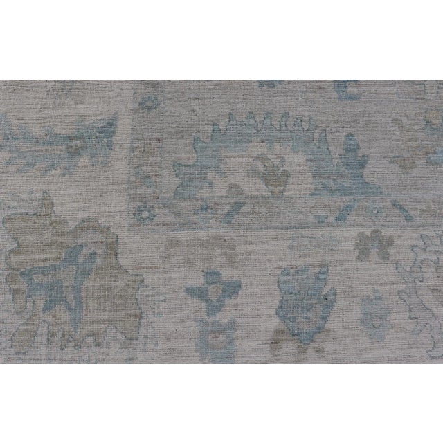 Keivan Woven Arts Modern Oushak With Light Silver-Gray 9' X 12' For Sale - Image 10 of 12
