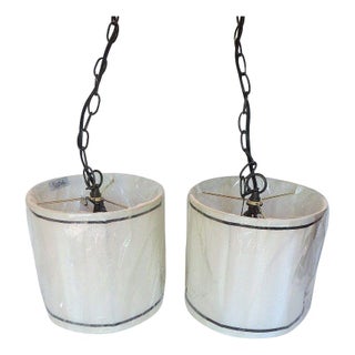 Stiffel Hanging Swag Lamps - A Pair For Sale