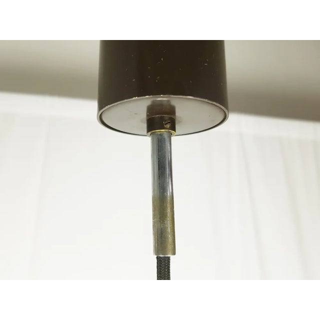 Italian Brown Metal, Copper and Glass Pendant Lamp by Bruno Gatta for Stilnovo, 1960s For Sale - Image 12 of 13