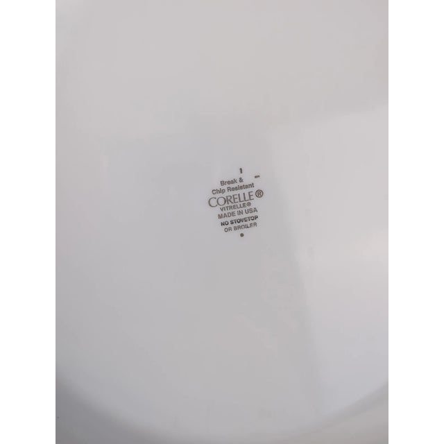 Mid-Century Modern Vintage Corelle Simple Lines Dinner Plates-Set of 7 For Sale - Image 3 of 3