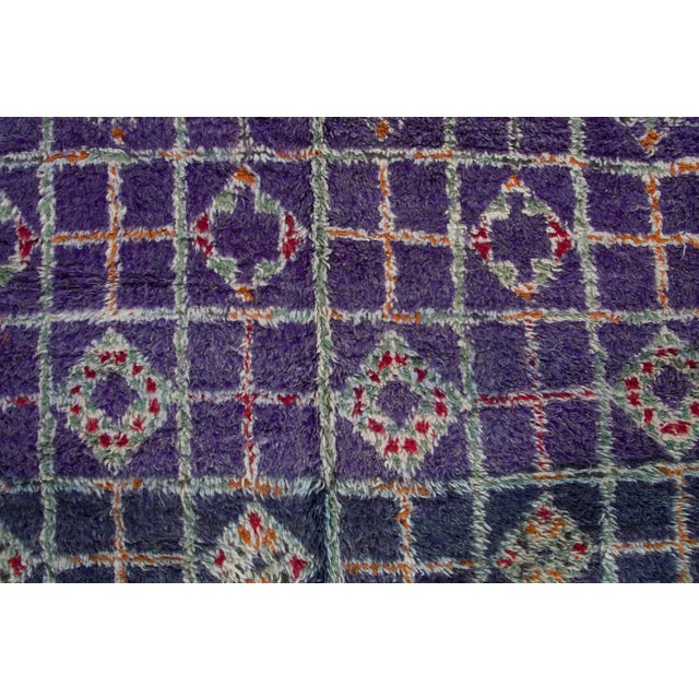 Rug & Kilim Vintage Moroccan Berber Wool Rug With Geometric Motifs by Rug & Kilim, 1950-1959 For Sale - Image 4 of 9