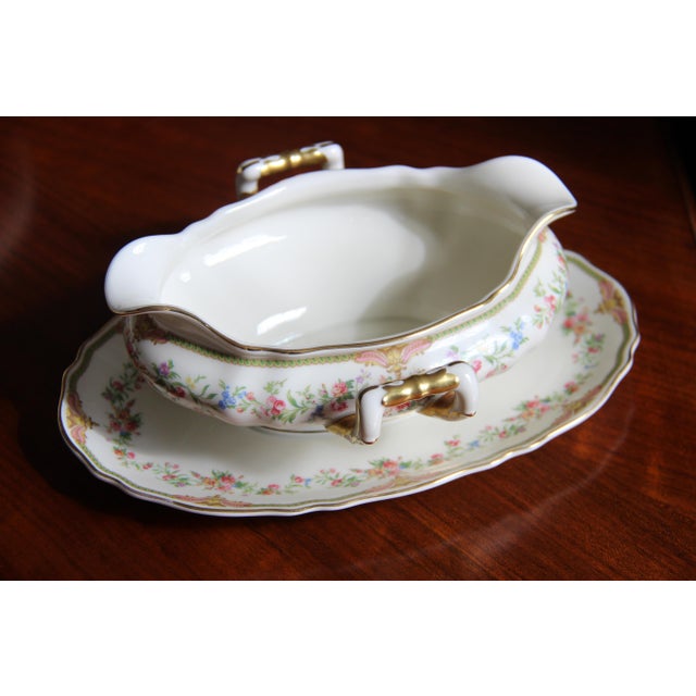 White Franconia-Krautheim Aida Gold Verge & Trim China Serving Set - Set of 85 For Sale - Image 8 of 13