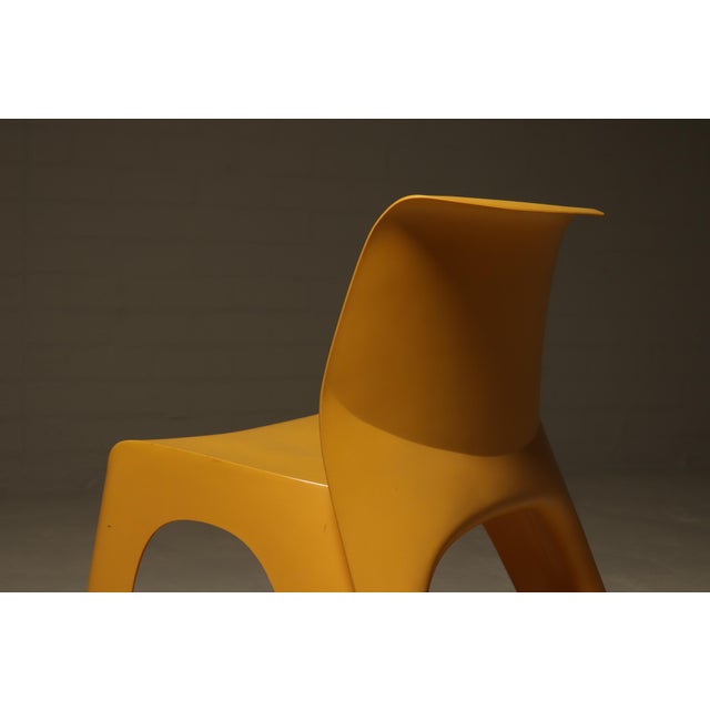Yellow Sculptural Monobloc Chair in Yellow ABS Plastic, 1970s For Sale - Image 8 of 10