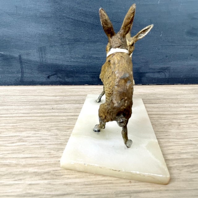 Late 19th Century Austrian or Vienna Cold Painted Bronze Boxing Rabbits ...