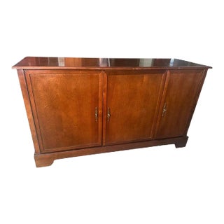 Late 20th Century Cherry Wood 72" Georgian Credenza 'Made Expressly for the Ritz-Carlton Hotel' For Sale