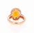 4.03 Carat Fire Opal Diamond 14 Karat Rose Gold Ring, Size 7 For Sale - Image 4 of 6