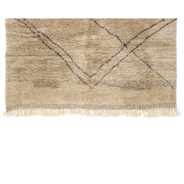 Premium Hand-Knotted Moroccan Wool Rug | 10'2" X 6'7" | One of a Kind For Sale - Image 9 of 9