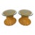 Pair of Vintage Gabriella Crespi Style Pencil Reed & Rattan Hourglass Side Tables For Sale