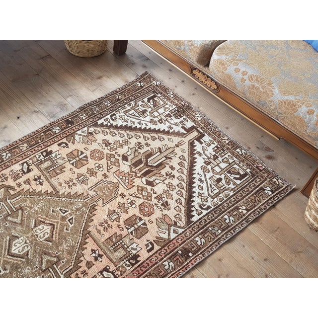 Early 20th Century Mahajeran Rug-3′1″ × 6′4″ For Sale In Cleveland - Image 6 of 7