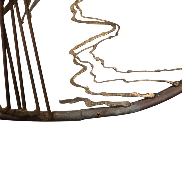 MCM Cattails Wall Sculpture Brutalist Vintage 34 Inch Large Art Copper Brass For Sale - Image 18 of 18
