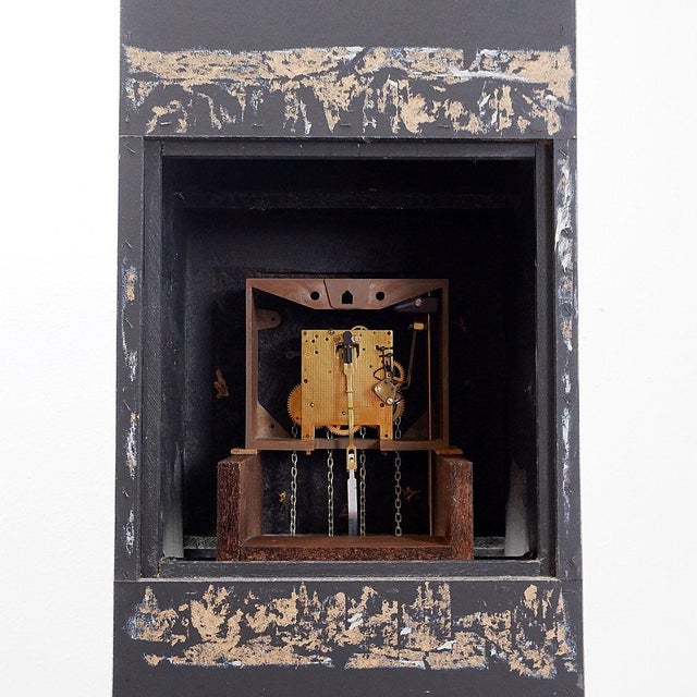 Vintage Brutalist Standing Clock, 1970 For Sale - Image 13 of 16