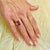 Natural Tourmaline White Sapphire Ring 7 14k W Gold 3.57 TCW Certified For Sale In New York - Image 6 of 9