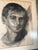 Vintage Expressive Male Portrait Oil Pastel on Paper, Framed Under Glass For Sale - Image 11 of 12