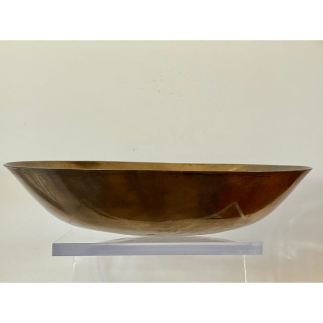 19th Century Large Hammered Brass Bowl For Sale - Image 16 of 18